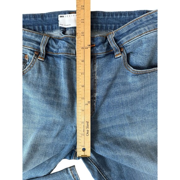 Asos Design Jeans Women's 30" Medium Wash Slim Straight 25" Inseam  High Rise - Picture 6 of 12